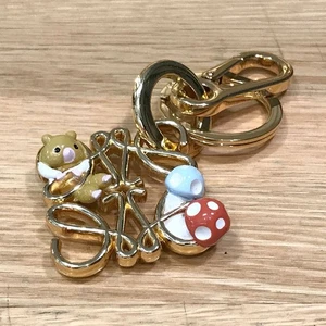 LOEWE Anagram Hamster Keyring Bag Charm Gold Collaboration Excellent Condition - Picture 1 of 8