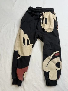 Zara Mickey Mouse creme und schwarz Stretch Hose Größe 4 bis 5 Jahre - Bild 1 von 3