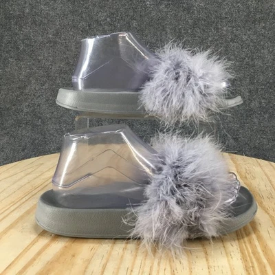 Sandalias INC International Concepts para mujer 7-8 peludas grises sin cordones NUEVAS Foto 1 de 4