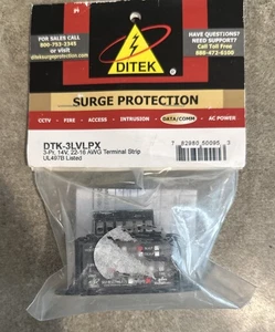 DITEK DTK-3LVLPX 3-polig 14V 22-16 AWG Klemmleiste UL-gelistet Überspannungsschutz - Bild 1 von 2