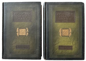 Antique AFRICAN GAME TRAILS by Theodore Roosevelt Book Volume 1 & 2 -1926 - Picture 1 of 5