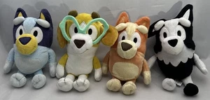 Bluey Friends Lot 4 Bluey, Honey, Mackenzie & Bingo Soft Dog Friend Cuddle Plush - Picture 1 of 12