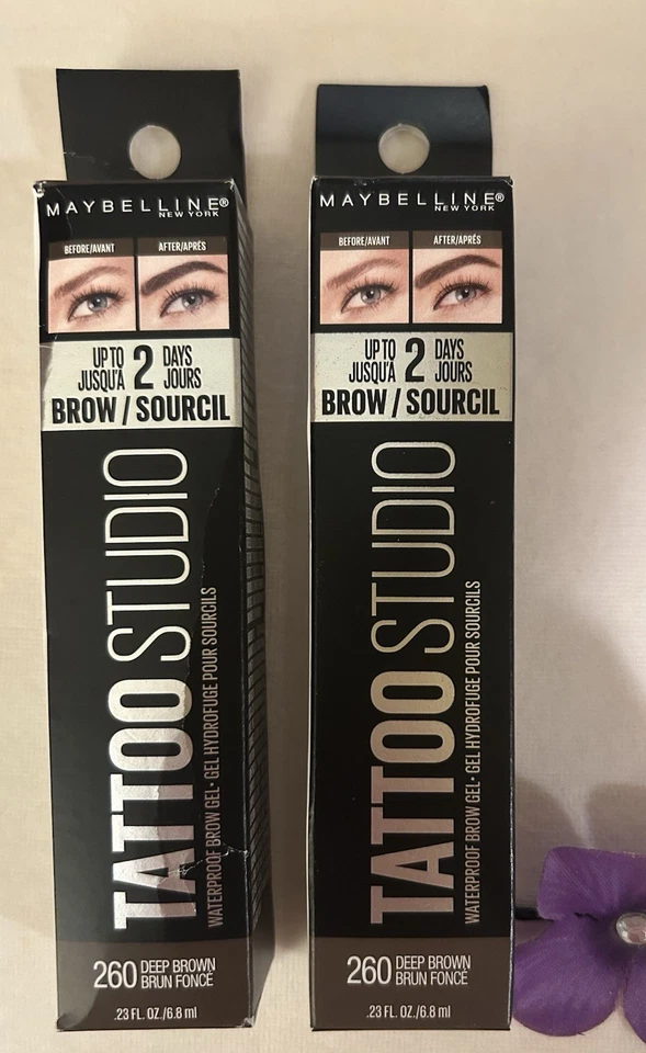 Maybelline Tattoo Studio Waterproof Brow GEL 260 Deep Brown