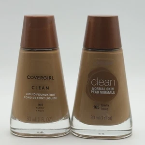 COVERGIRL - LOT of 2 - Clean - Liquid Foundation - # 165 TAWNY - NEW - Picture 1 of 3
