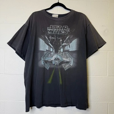 Camiseta De Colección 1998 Star Wars Estrella de la Muerte Halcón Milenario Para Hombre XL Película Foto 1 de 4