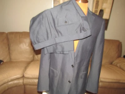 J. FERRAR Men's 42L 42 Long Blue Suit SLIM Fit Polyester Rayon Flat Frt 34 X 32 - Image 1 of 4