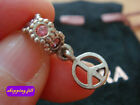 Auth Pandora Peace Sign 925 Ale Sterling Silver Pendant Charm 790516Czs Retired