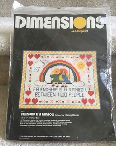Dimensions Sealed Kit #2171 Friendship is a Rainbow Plastic Canvas FREE SHIP - Picture 1 of 5
