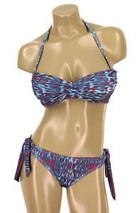 KECHIKA SWIMWEAR NWT WOMEN'S BANDEAU TOP & TIE SIDE BIKINI SIZE 8 MINT JADE * - Picture 1 of 2