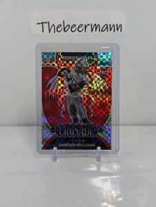 2022 Rookies & Stars Jameson Williams RC Crusade Red Plaid Prizm Rookie Lions - Picture 1 of 2