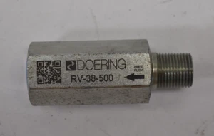 Doering Inline Pressure Relief Valve Connector M-F 500 PSI 3/8" NPT RV-38-500 - Picture 1 of 4