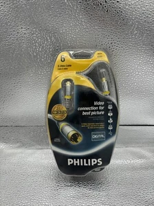 New Phillips S-Video Cable M62791 24K Gold Plated Connectors 6 Foot Long NIP - Picture 1 of 2