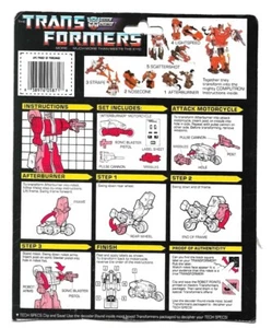 Transformers G1, 1987 AFTERBURNER Card Back 100% Original Vintage Hasbro - Picture 1 of 2