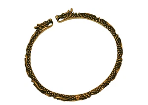 Wikinger Armreif Bronze Drache Armschmuck Filigran Armspange Drachenkopf - Bild 1 von 5