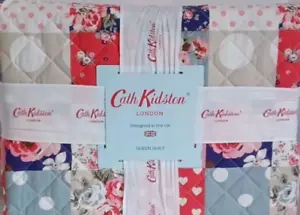 Cath Kidston~QUEEN QUILT~Patchwork~Ruby~100% Cotton~PERCALE~machine Wash~NWT~ - Picture 1 of 5