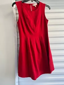 Vestido acampanado plisado sin mangas Monteau para mujer, rojo, mediano - Imagen 1 de 8