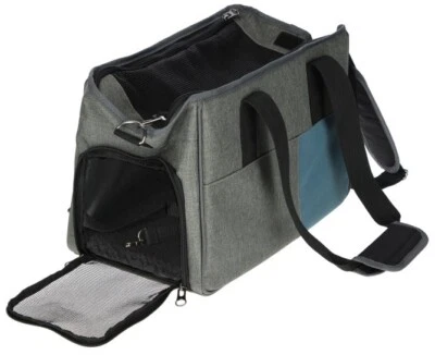 Hund Katze Tragetasche Vacation 40x20x27cm grau / blau Neu - Bild 1 von 4