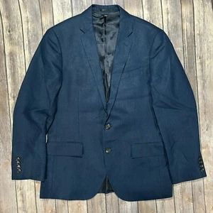 Abrigo Blazer Deportivo J Crew Ludlow 100% Lino McNutt 38S Para Hombres Azul Traje Chaqueta - Imagen 1 de 10