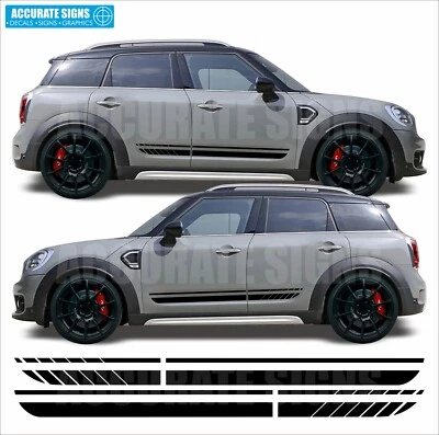 Adesivi per Mini Countryman Strisce Laterali Decalcomanie Grafica Vinile F60 - Immagine 1 di 3