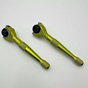 Swivel Head Micro Ratchet & Ratcheting Bit Driver Set 1/4" Drive Neon Green - Foto 1 di 22