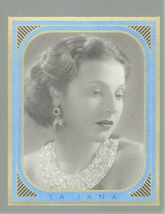 1937 BUNTE FILMBILDER FILM STARS #314  LA JANA  NM/MT+  DRAMA BACK  NICE VINTAGE