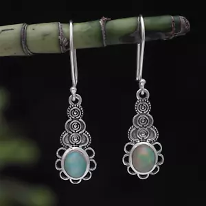 Splendido orecchino da donna in argento sterling 925 opale etiope regalo gioi... - Foto 1 di 6