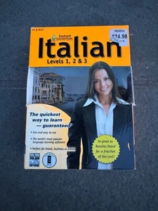 Topics Entertainment Instant Immersion Italian Levels 1, 2 & 3 Used Windows XP 7 - Picture 1 of 6