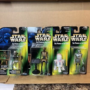 Star Wars Power Of The Force Action Figure(4) Droids- 2-1B, ASP-7, R5-D4,EV-9D9 - Picture 1 of 5