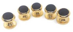 GENUINE ONYX TUXEDO SHIRT STUDS  MANUFACTURERS DIRECT PRICING!!!  - Picture 1 of 5