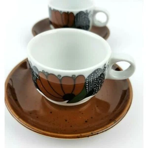 Thomas Demitasse Tasse und Untertasse Espresso Kaffee Germany Steingut 2er Set - Bild 1 von 12