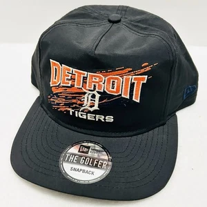 New Era Detroit Tigers Brush A-Frame Golfer Snapback Hat Cap Adjustable Black - Picture 1 of 5