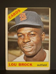1966 Topps #125 Lou Brock HOF CARDINALS - Picture 1 of 2