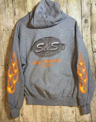 Sudadera con Capucha Harley Davidson Flames Vintage S&S Engines 4 Talla M/L Foto 1 de 4
