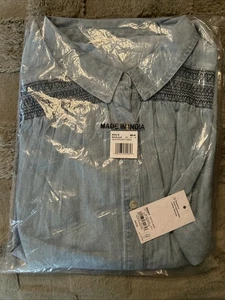 Sonoma Denim Button Up Women’s Blue Shirt Size XXL - Picture 1 of 4