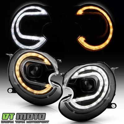2007-2015 Mini Cooper SwitchBack LED Signal Tube Projector Headlights Headlamps - Изображение 1 из 4