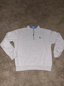 Peter Millar Cypress Point Club Quarter Zip Pullover Sweater Gray Men’s Size XL - Picture 1 of 9