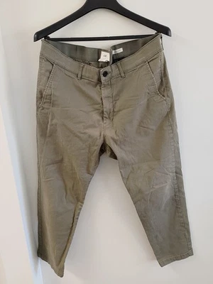 H&M Men's Slim Fit Cropped Chino Pants (Olive) Size 33x29 - Image 1 of 4