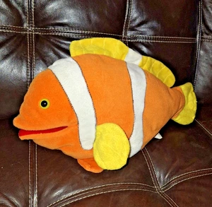 Sunny & Co. Toys Anemone Clownfish Hand Puppet Plush Stuffed Animal 16'' Orange - Picture 1 of 2