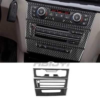 Carbon Fiber Interior Central Console Cover Trim For BMW 1 Series E82 E88 Type B - Image 1 of 4