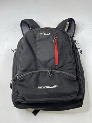 Mochila de náilon preta para jogador Titleist viagem golfe Raymond James - Imagem 1 de 4