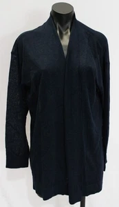 Loft Women's Relaxed Fit Sheer Open Cardigan EH6 Deep Space Blue Large NWT - Picture 1 of 4