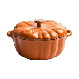 Enamel Pot Pumpkin Shaped Enamel Soup Pot Induction Cooker Universal - Picture 1 of 17