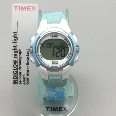 Timex 1440 Sports 2005 Watch Women 34mm Blue White Indiglo New Battery - Image 1 of 4