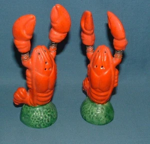 VINTAGE LOBSTER SALT & PEPPER SHAKERS - JAPAN - USED - Picture 1 of 3