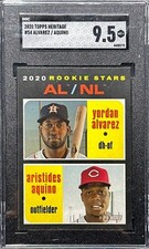 2020 Topps Heritage Yordan Alvarez Aristides Aquino Rookie RC #54 SGC 9.5 Mint+