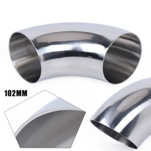 4 Inch OD Sanitary Weld Elbow Pipe Fitting 304 Stainless Steel 90 Degree Elbow - Picture 1 of 12