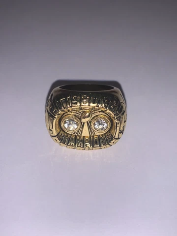 1975 Pittsburgh Steelers Championship Replica Super Bowl Souvenir Ring Size 11 Cover