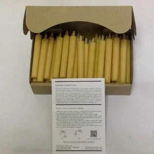 Candle made of rice bran earth color warousoku H76mm 50 pcs Made In Japan - Picture 1 of 4