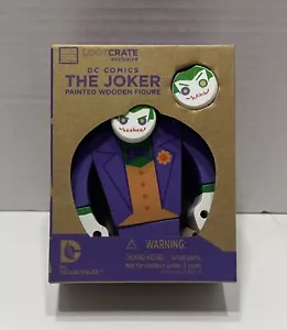 Loot Crate Exclusive DC Comics The Joker Painted Wooden Figure New Open Box - Picture 1 of 6