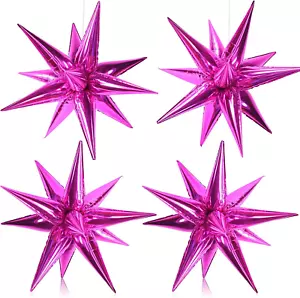Big, Hot Pink Starburst Balloons - 20 Inch, Pack of 50 | Star - Picture 1 of 9